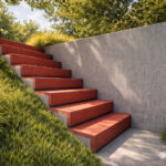 Zunanje stopnice rdece jurles